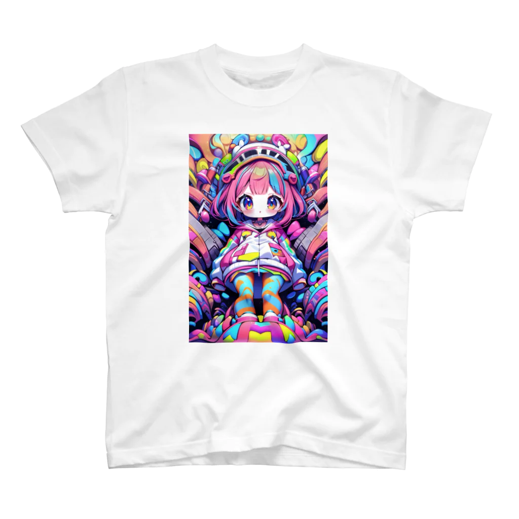 GUMIKOのカラフルなgirl スタンダードTシャツ