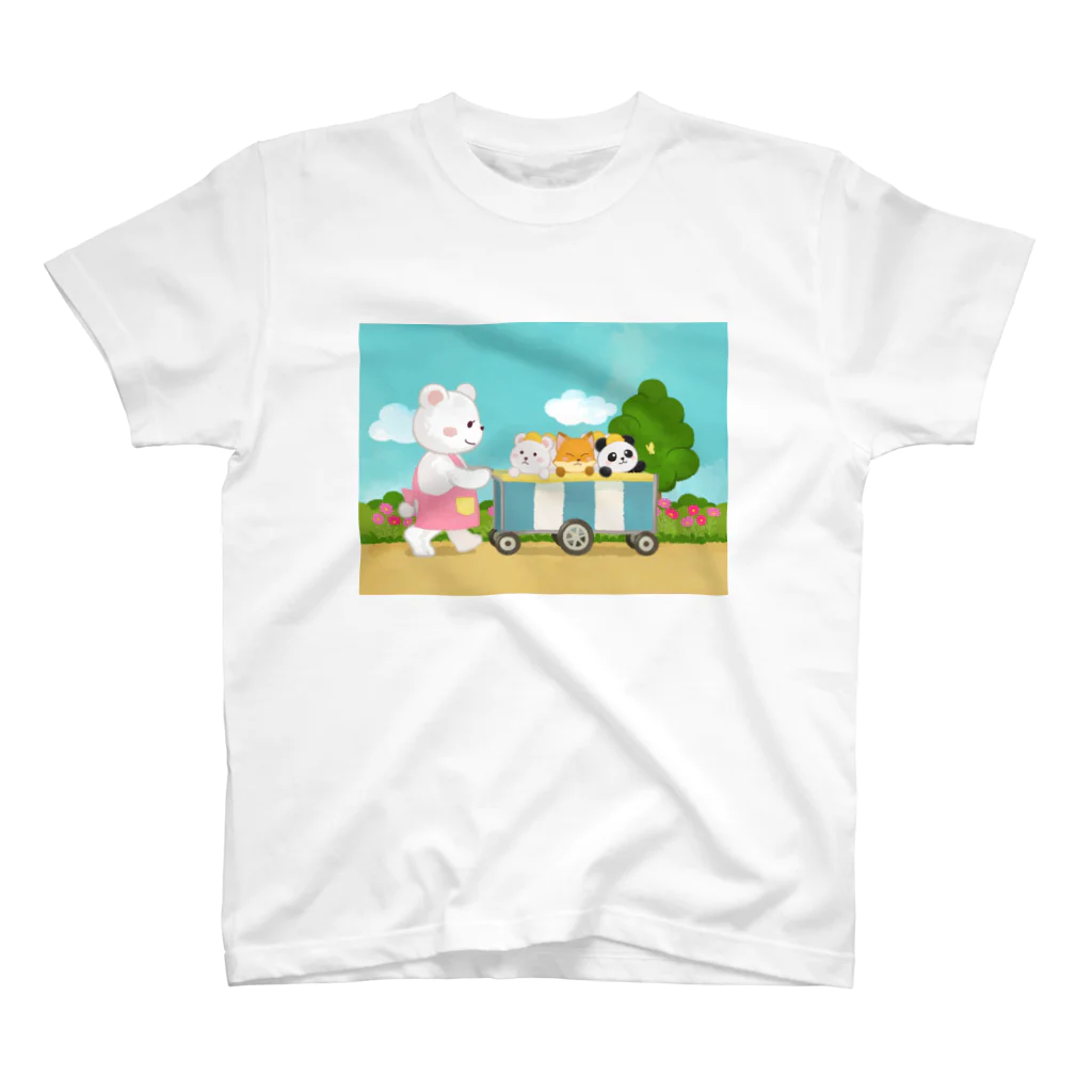 アプリコワークスのくまちゃん・みんなでお散歩 スタンダードTシャツ