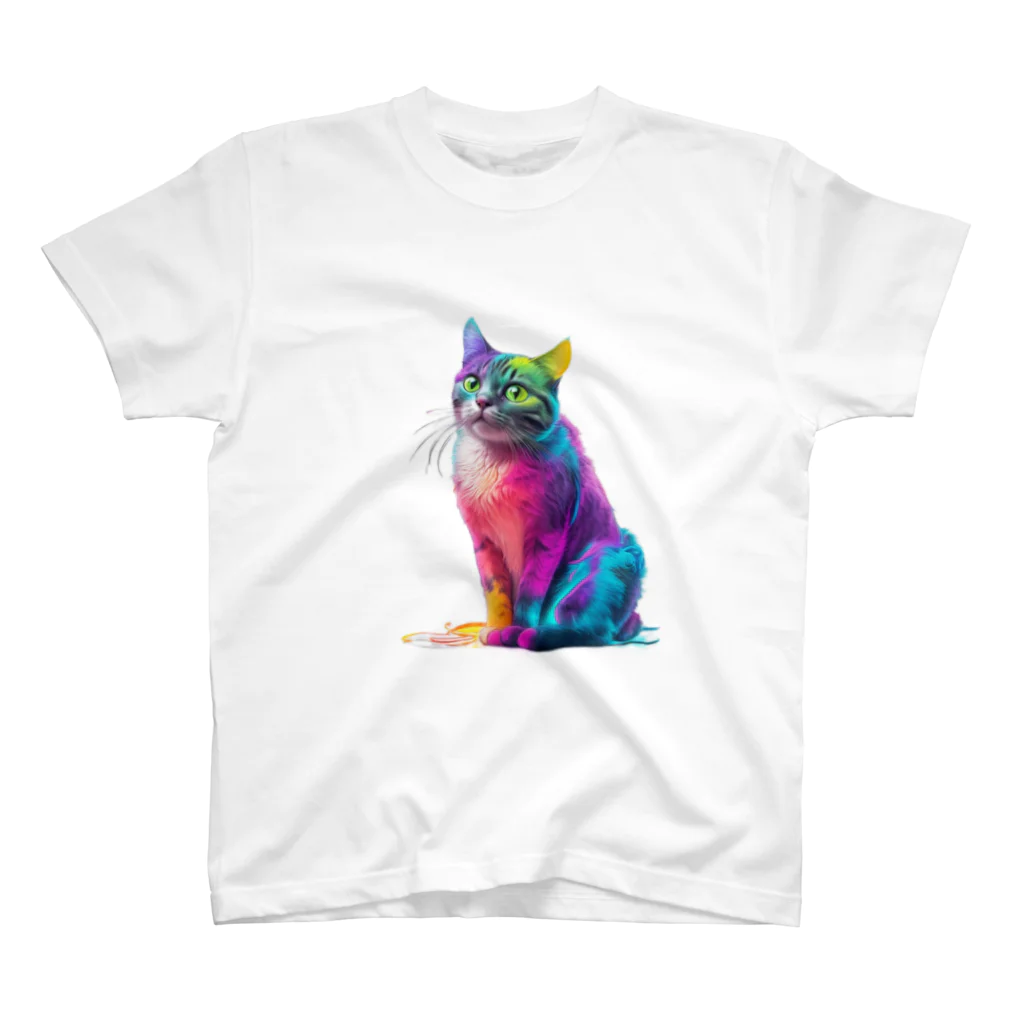 にゃっとクローバーの"猫の輝き" ニャオンTシャツ Regular Fit T-Shirt