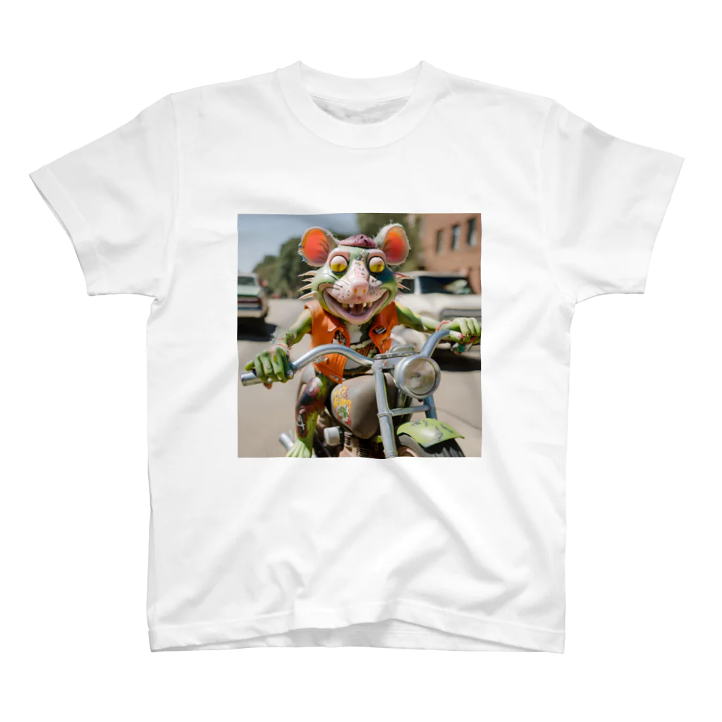 kuri_AMERICANのバイクに乗ったラットフィンク スタンダードTシャツ