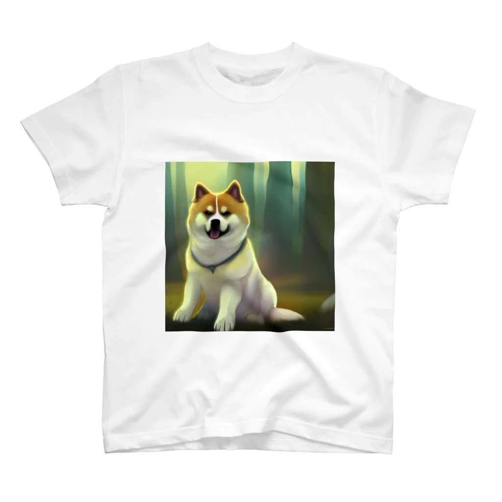 nyanwan3377のいぬ　秋田犬　かわいい スタンダードTシャツ