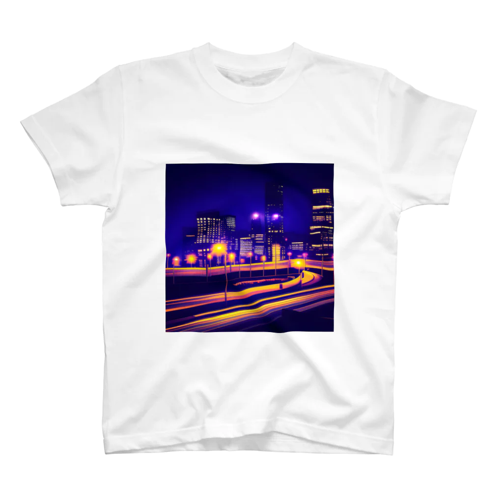 持続可能なサプライショップの都会の夜景 Regular Fit T-Shirt