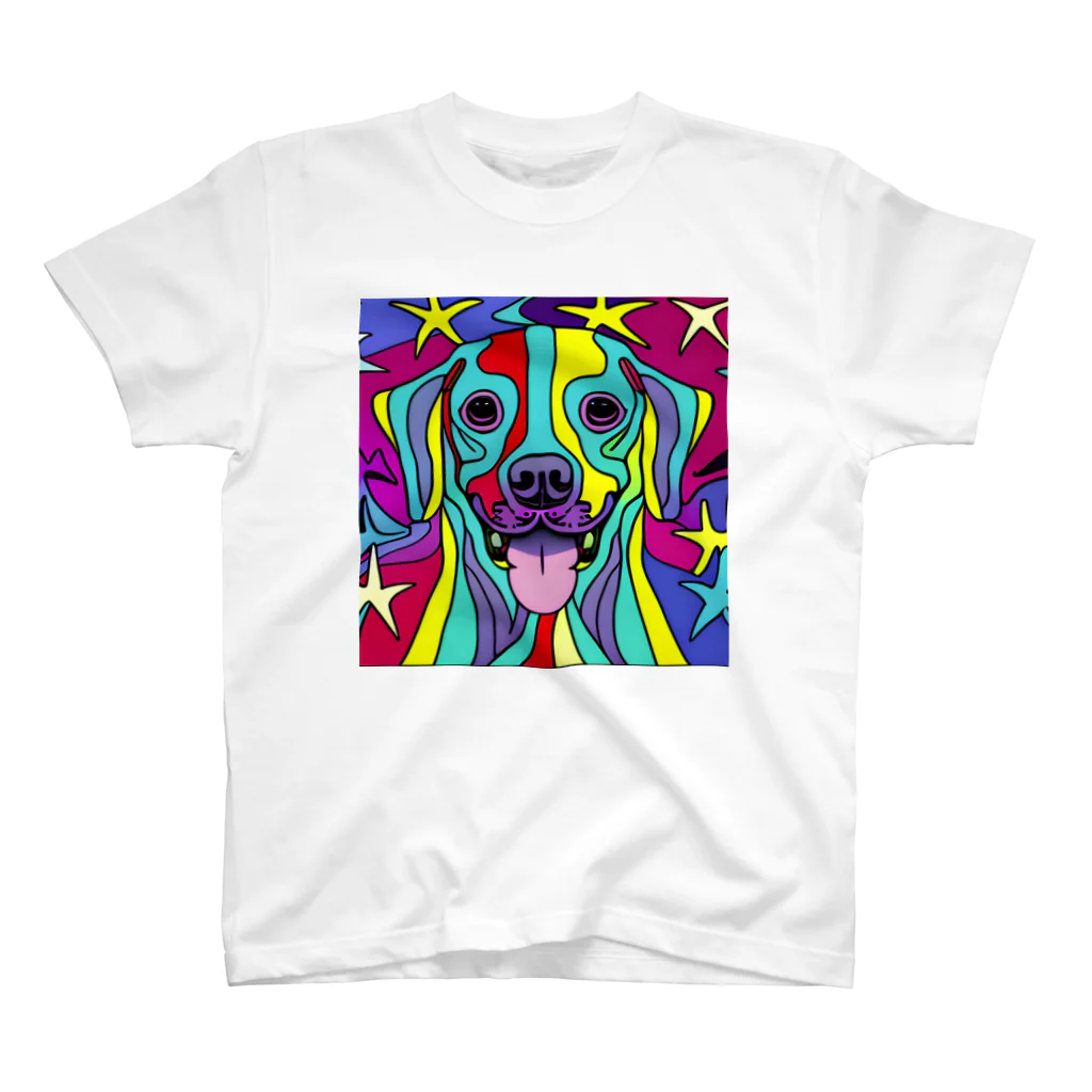 nakagawa-kikakuの奇抜なアート風の可愛い犬のグッズ スタンダードTシャツ