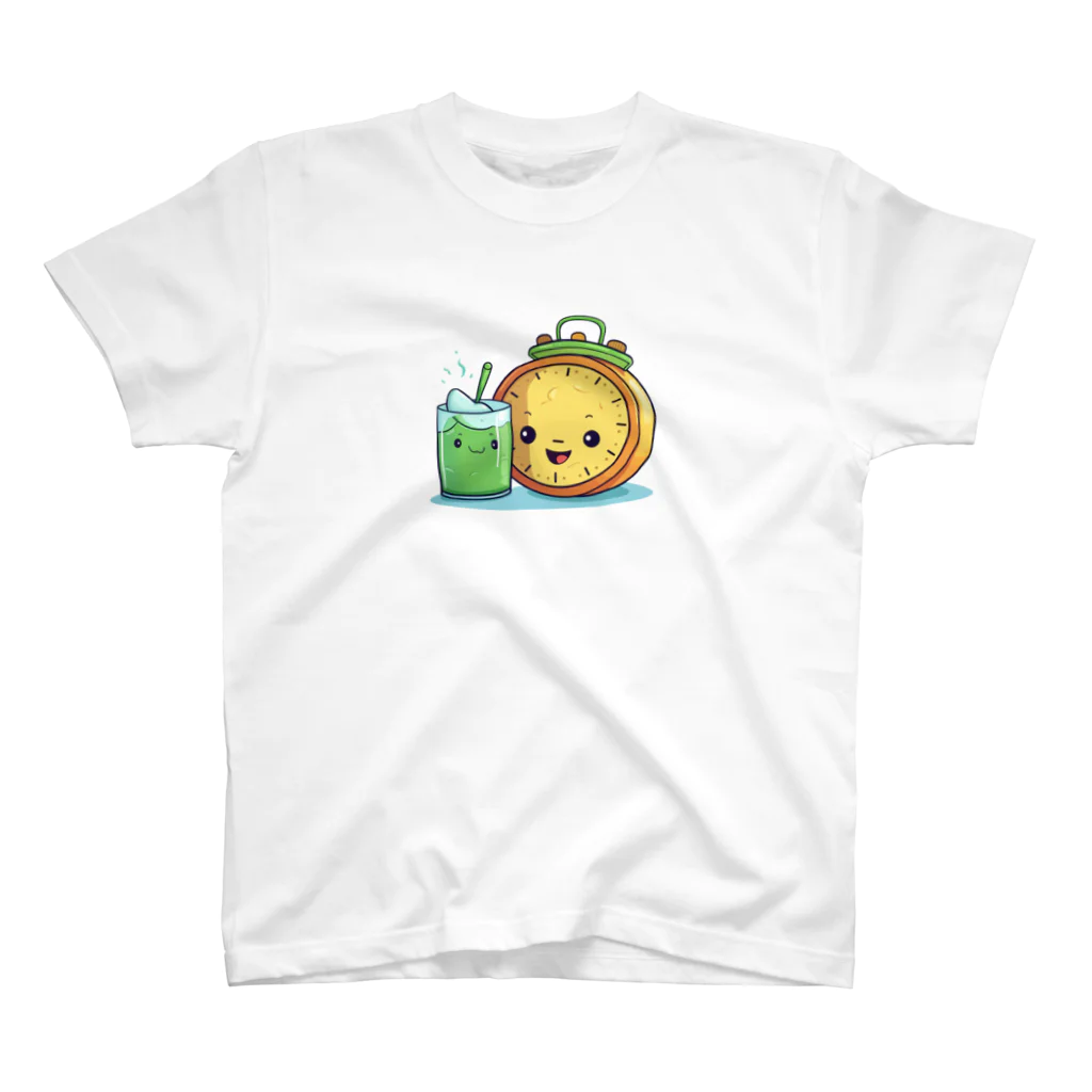 improvementのほのぼのタイム: ふわふわの時計の冒険 Regular Fit T-Shirt