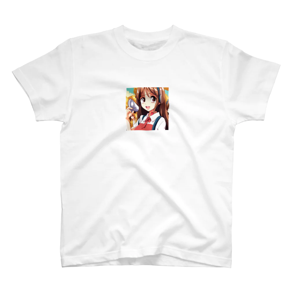 🎨デザイン宮殿🛍️のヘッドホン美少女 スタンダードTシャツ