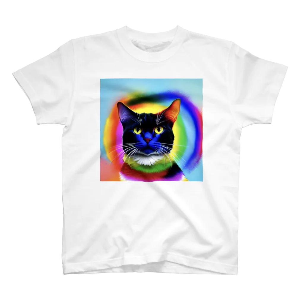 湊翔パパの趣味部屋の虹猫 Regular Fit T-Shirt