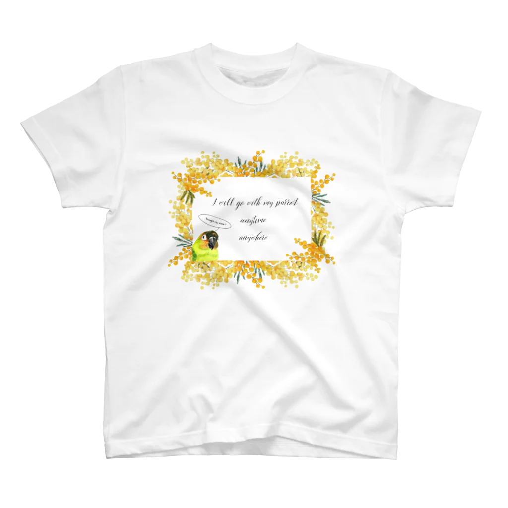 mariechan_koboの071 go with クロカミインコ  スタンダードTシャツ