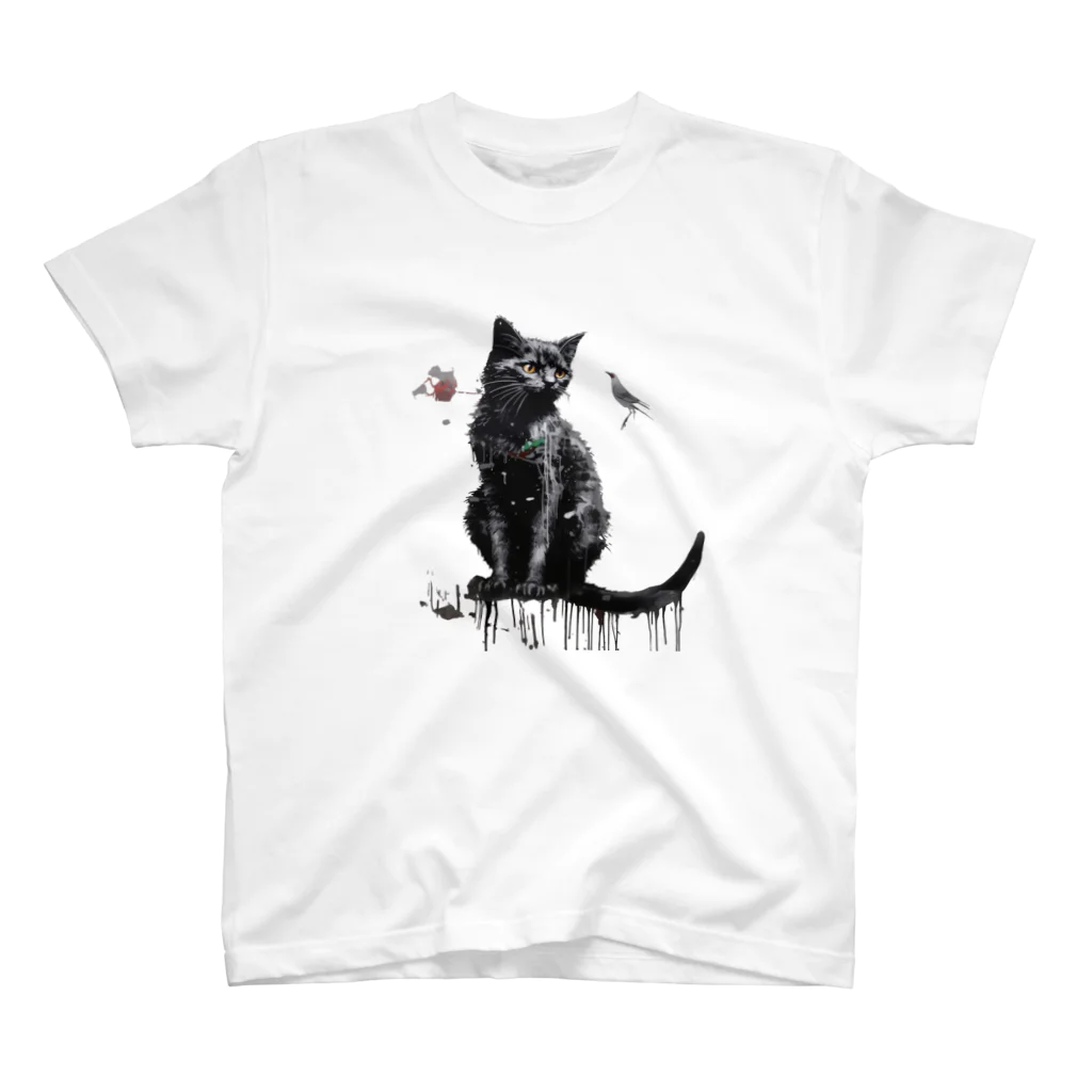 トランクショップの道端に描かれていそうな猫 Regular Fit T-Shirt