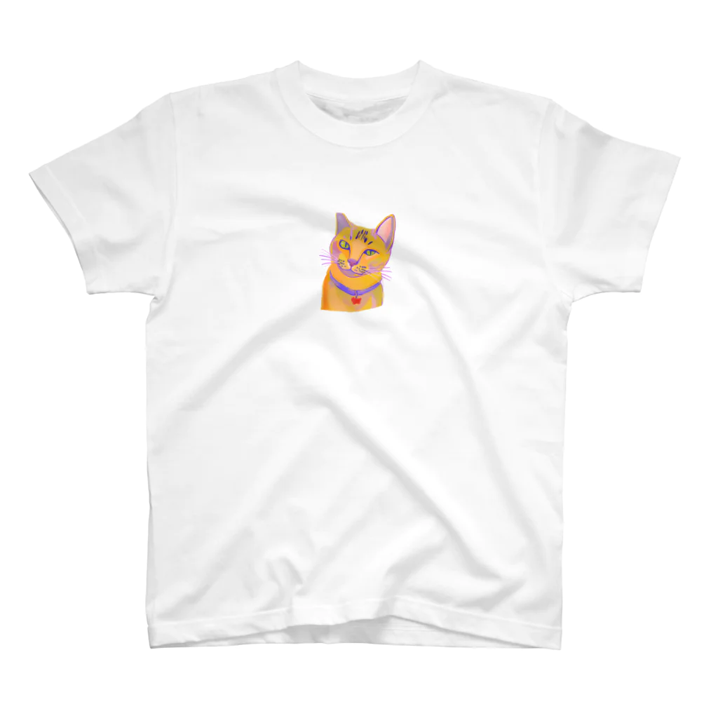 ネコフスキの鮮やかな凛々しい猫さんのイラストグッズ Regular Fit T-Shirt