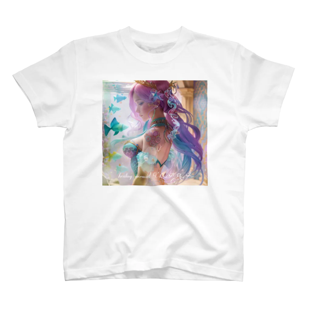 💖宇宙整体♪🌈♪こころからだチャンネル♪💖のhealing mermaid LARA Regular Fit T-Shirt