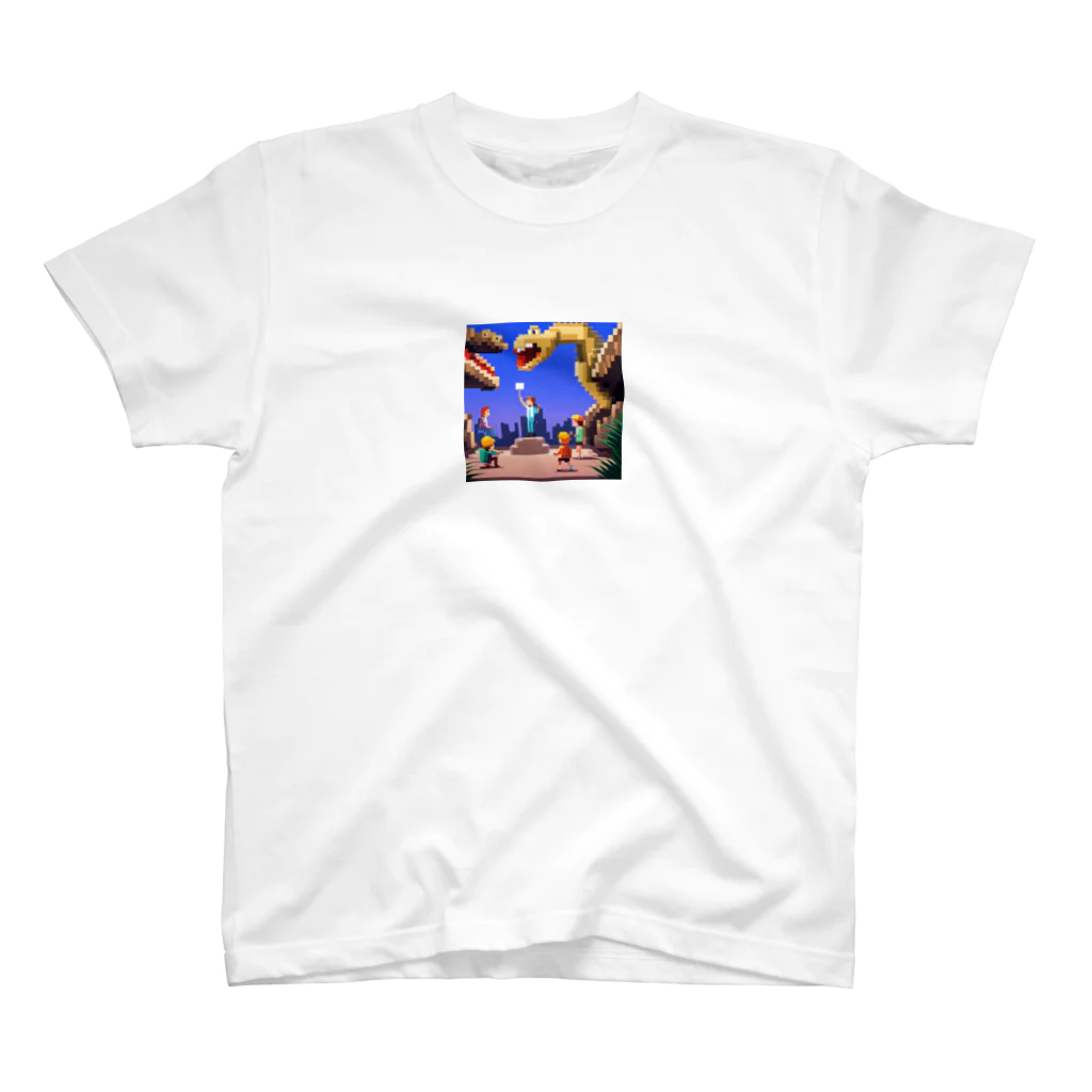 由愛亜季の恐竜と子供 Regular Fit T-Shirt