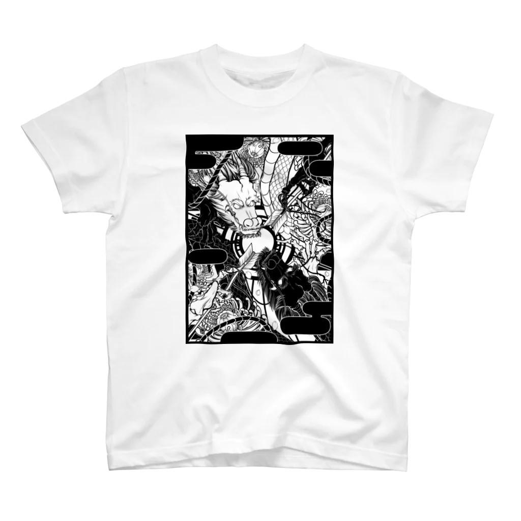 エージョウラボSUZURI店の白龍・黒龍 Regular Fit T-Shirt