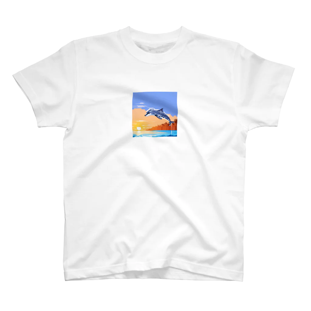 kein-keinのドット絵のイルカ Regular Fit T-Shirt