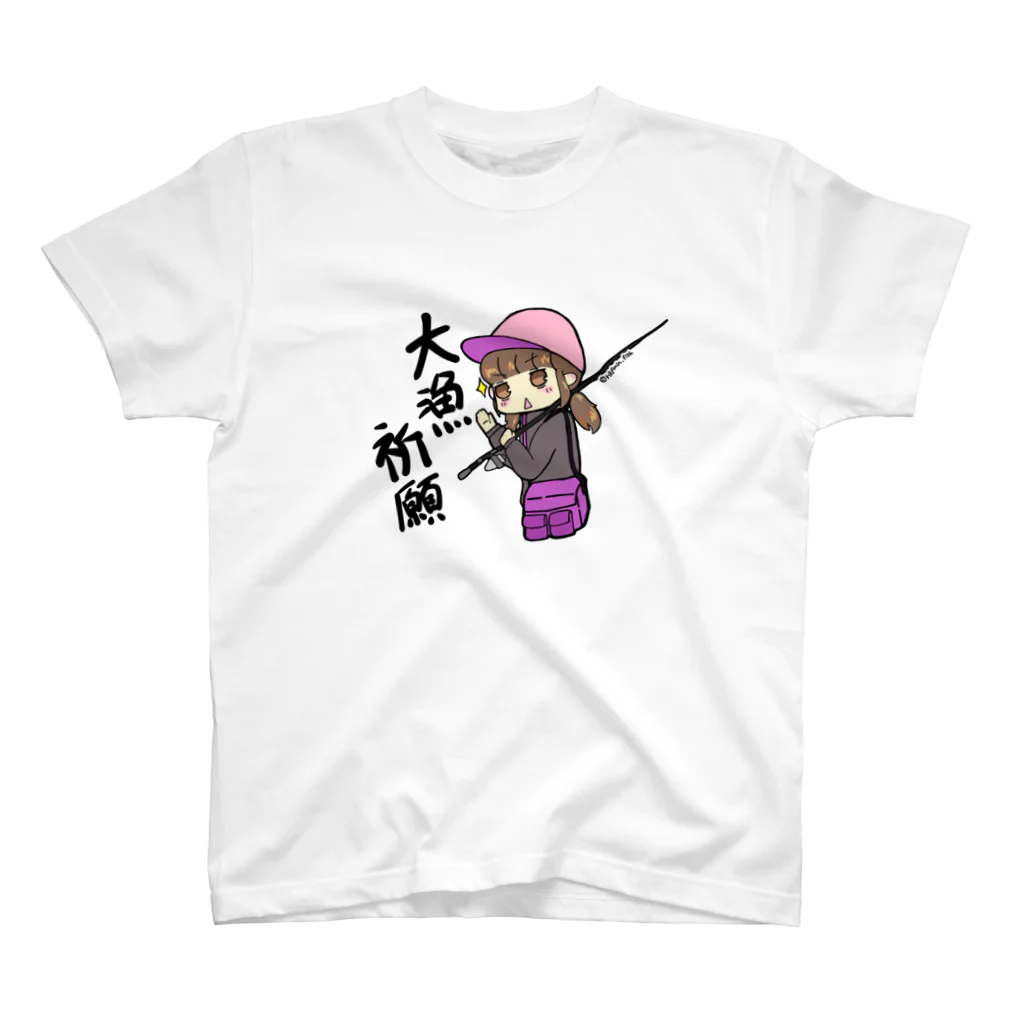 らぷみん釣り日和の大漁祈願（釣りガール） スタンダードTシャツ