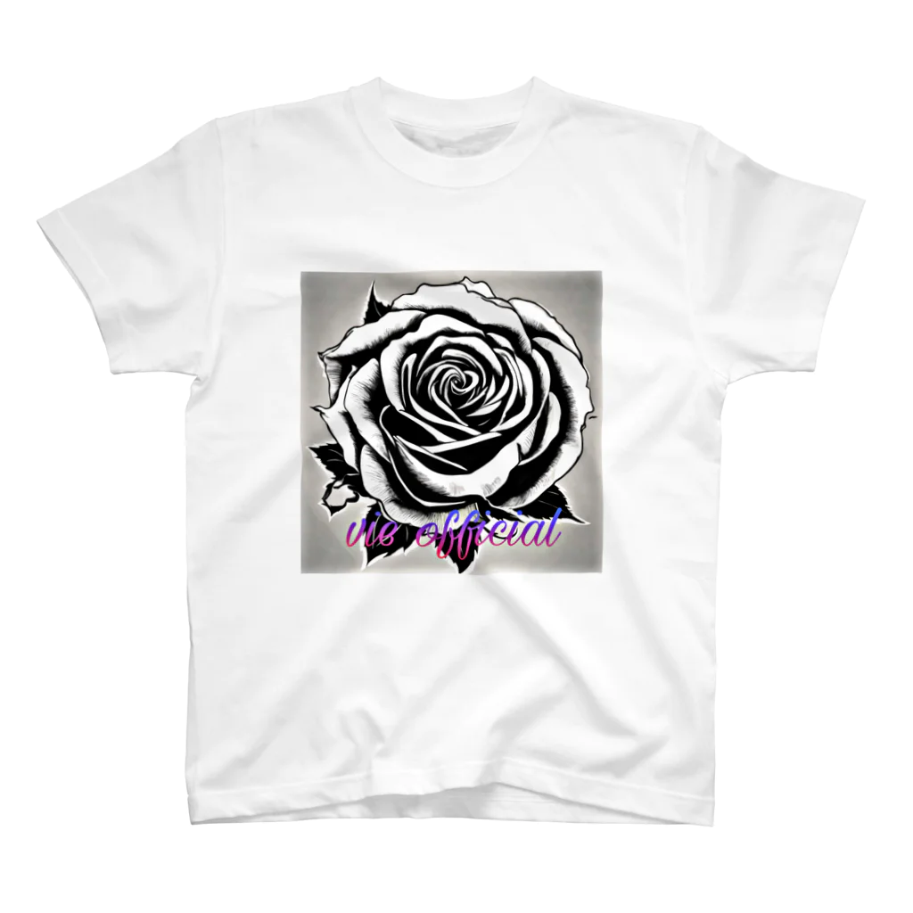 vieのBLACK_rose スタンダードTシャツ