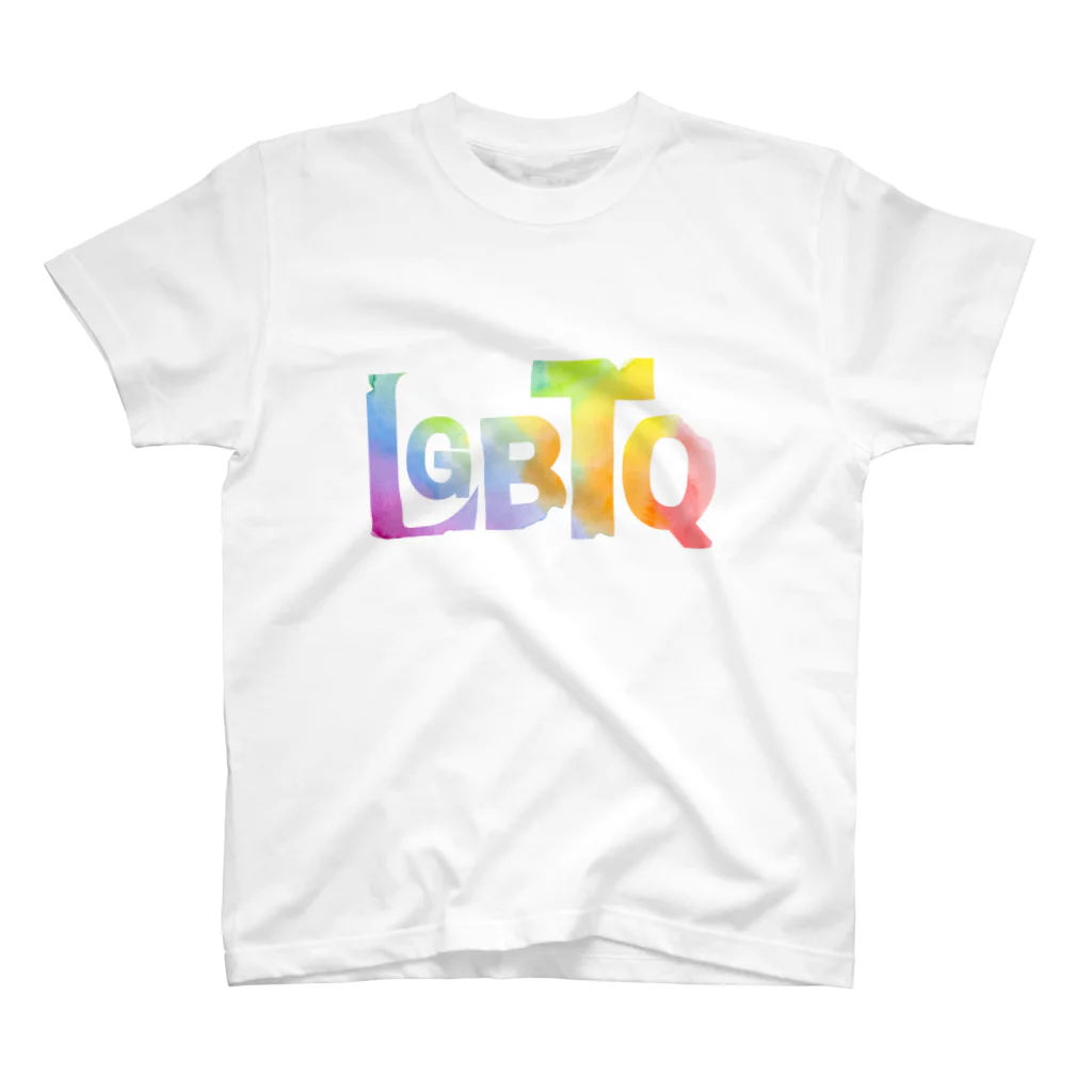 gay_lgbtのレインボーLGBTQロゴ Regular Fit T-Shirt