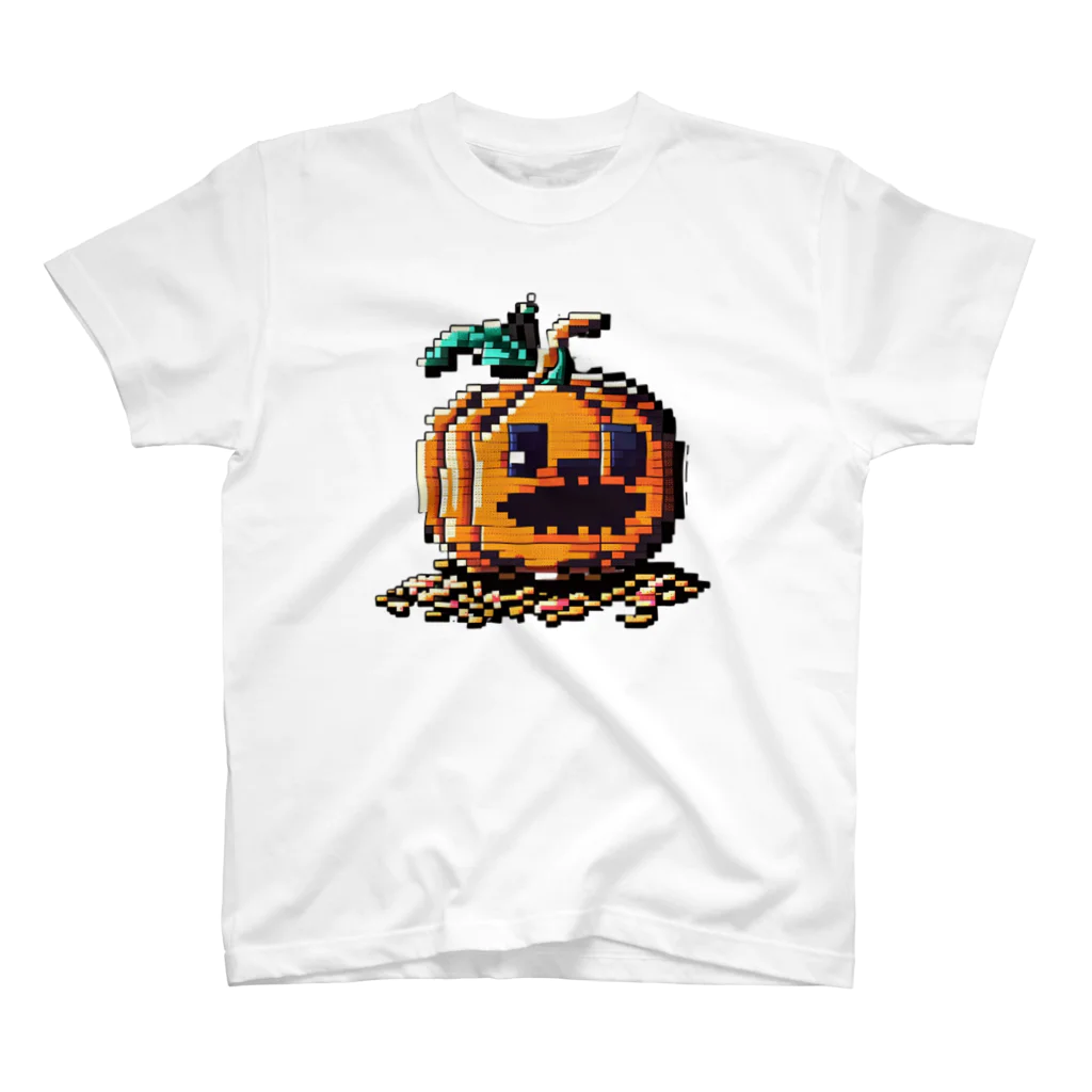 朱音琴音のドット絵のハロウィンかぼちゃのおばけ Regular Fit T-Shirt