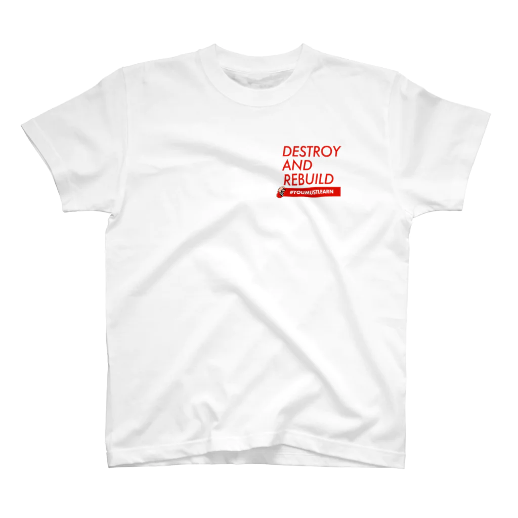 MO'MartのDESTROY AND REBUILD T-SHIRT (RED) スタンダードTシャツ