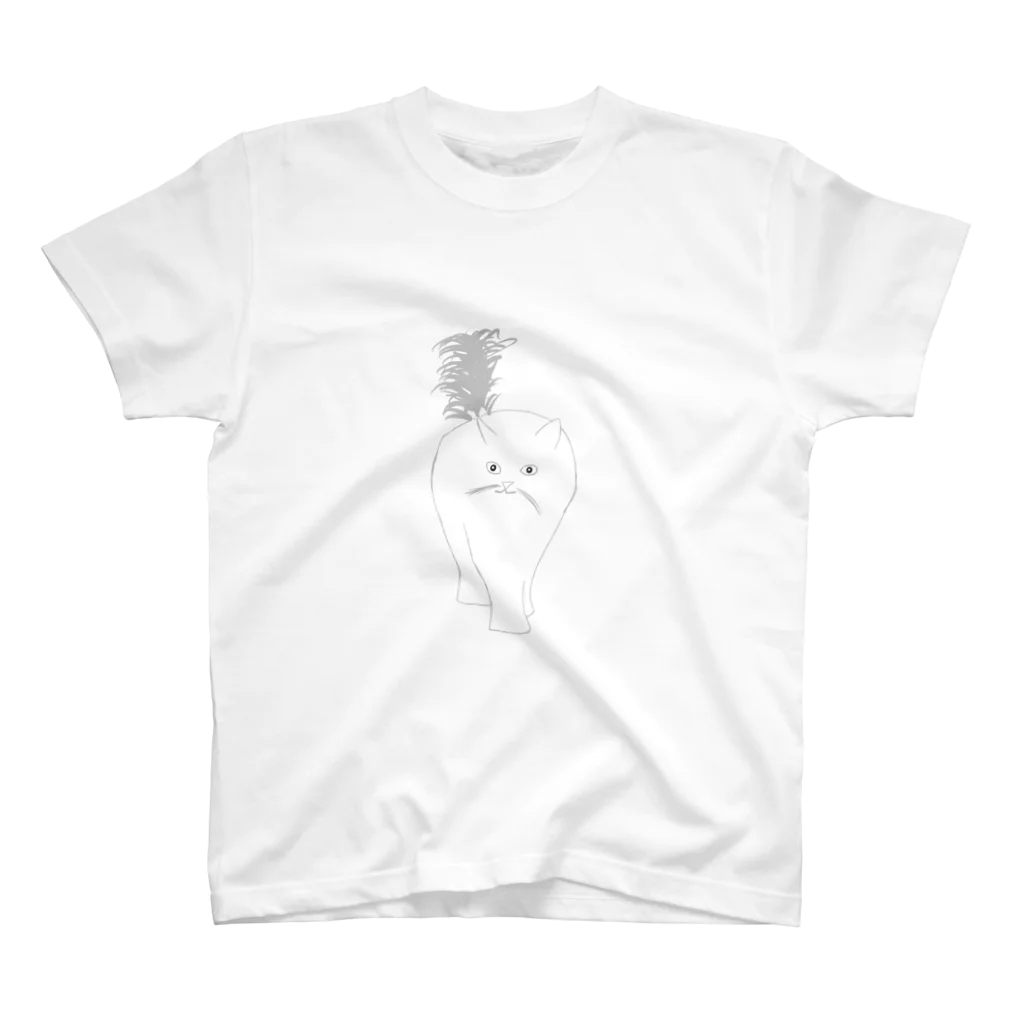 シンプルねこの作画崩壊気味な猫 Regular Fit T-Shirt