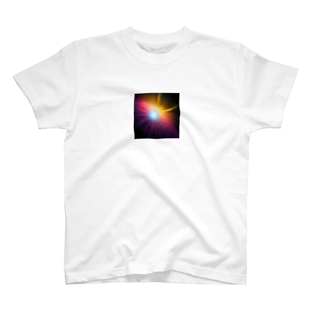 itacyoko(AIイラスト屋)の宇宙に漂う青白い光 スタンダードTシャツ