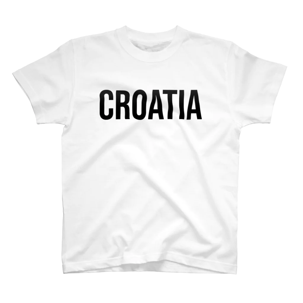 ON NOtEのクロアチア ロゴブラック スタンダードTシャツ