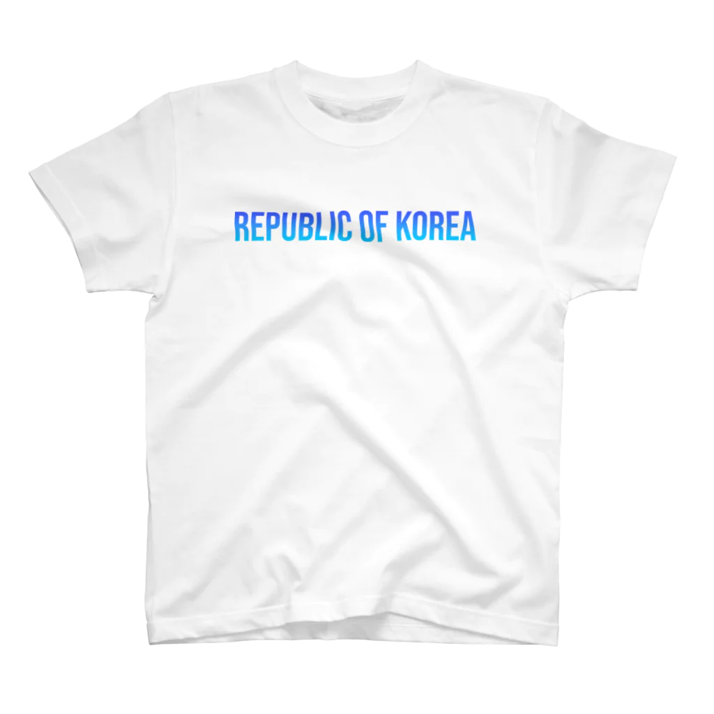 ON NOtEの韓国 ロゴブルー スタンダードTシャツ