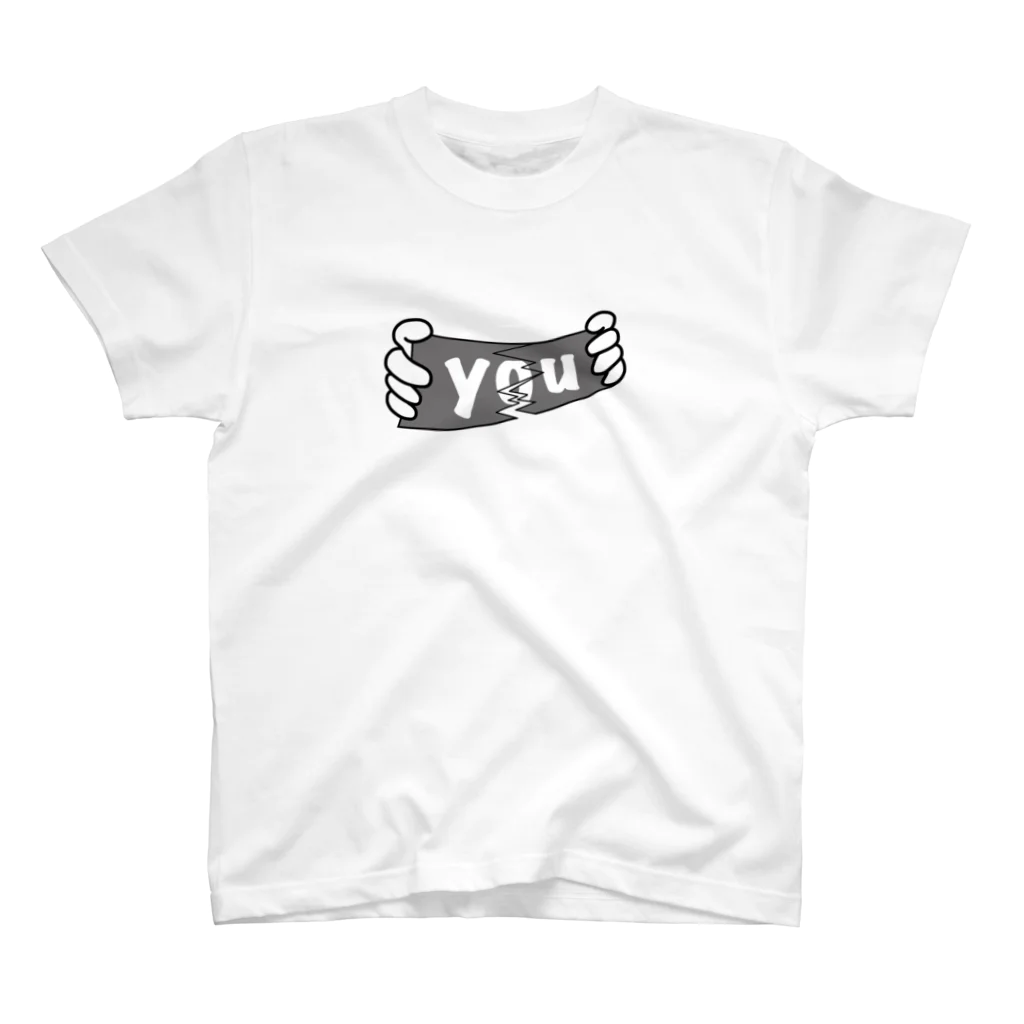 tubu_tuboのYOURハンド〜破く〜 スタンダードTシャツ