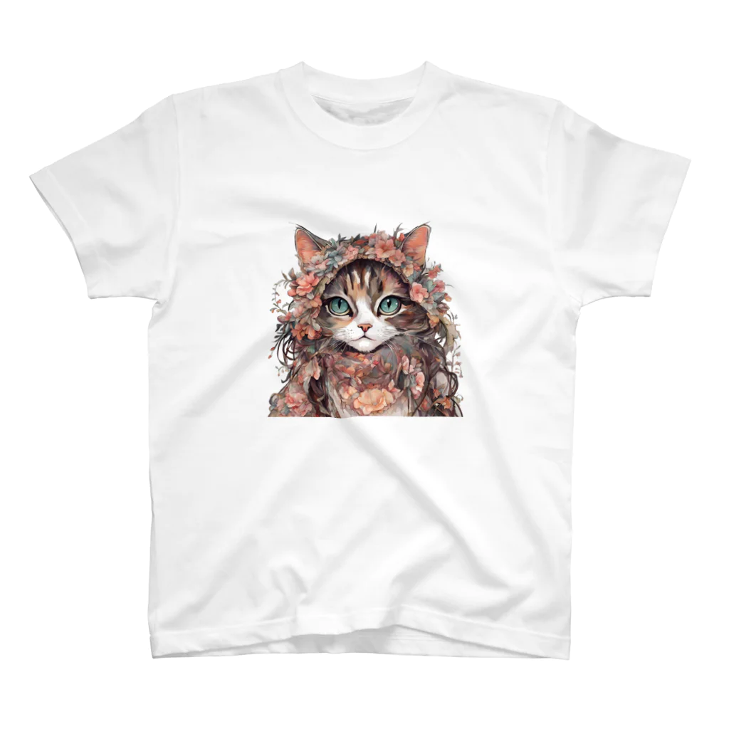 猫の憩い場の美人な猫 スタンダードTシャツ