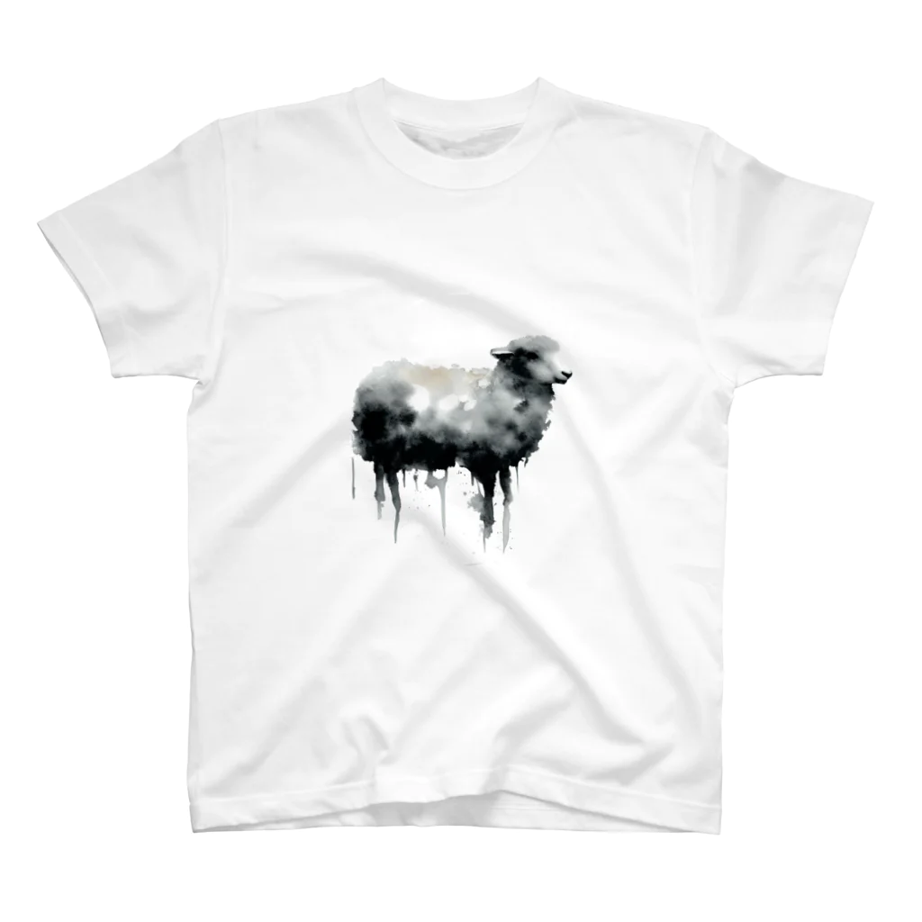 シリーズ＆シリーズの水墨画シリーズ　羊 Regular Fit T-Shirt