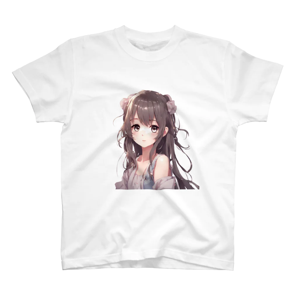 すまいるのかわいい女の子イラストグッズ スタンダードTシャツ