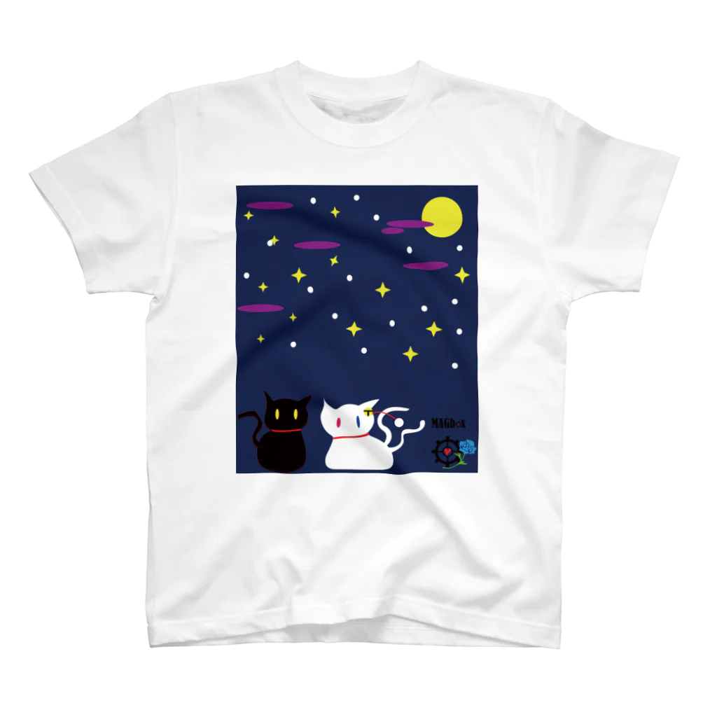 Amasyuiroのmagboxシリーズ　猫月夜 Regular Fit T-Shirt