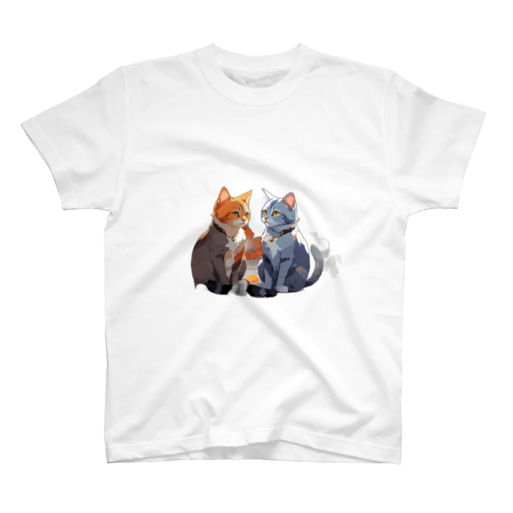 Mysterious animal shopのカップル猫 スタンダードTシャツ