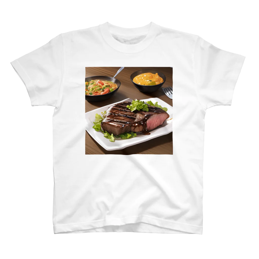 hirokiaaaaaのステーキ定食 スタンダードTシャツ