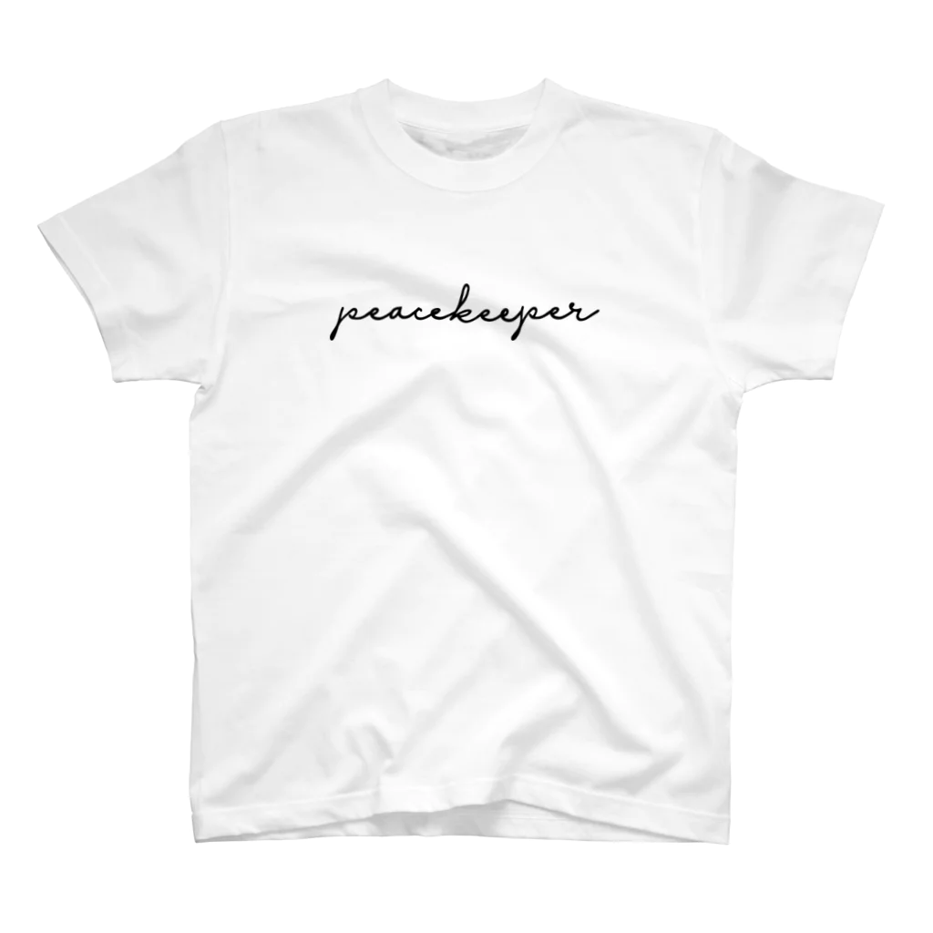 ピースキーパー / @pk15000のPeacekeeper Black Logo Center Regular Fit T-Shirt