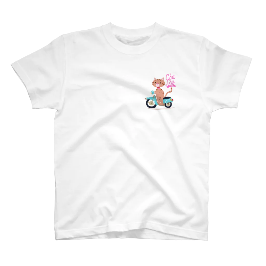 CATLESのネコ好き 猫柄 CATLES ChaCha is driving スタンダードTシャツ