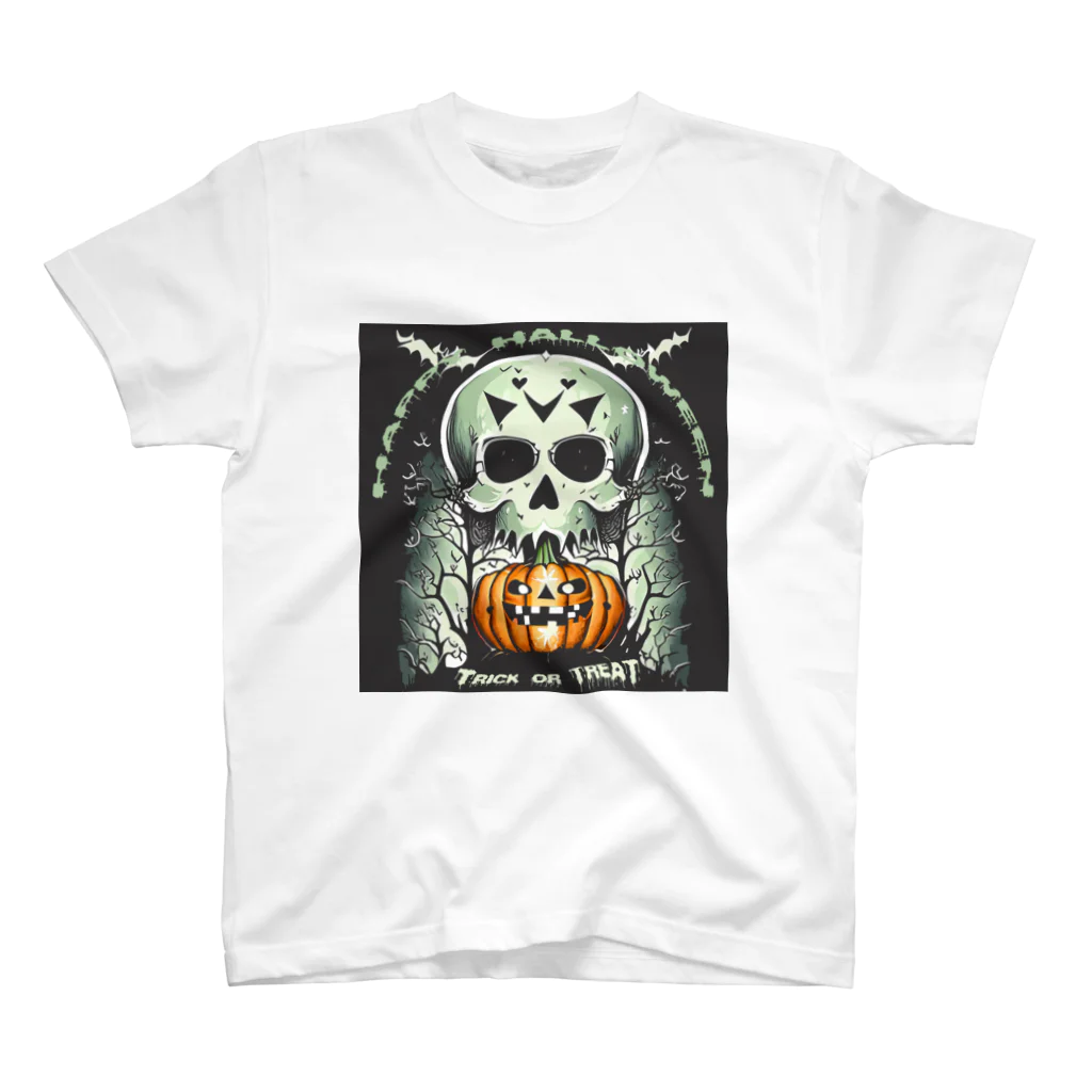 Ａ’ｚｗｏｒｋＳのハッピーハロウィン　ドクロとランタン スタンダードTシャツ