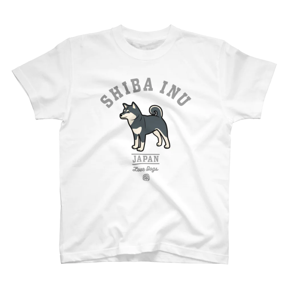 LONESOME TYPE ススのLove❤️Dogs（柴犬・黒） スタンダードTシャツ