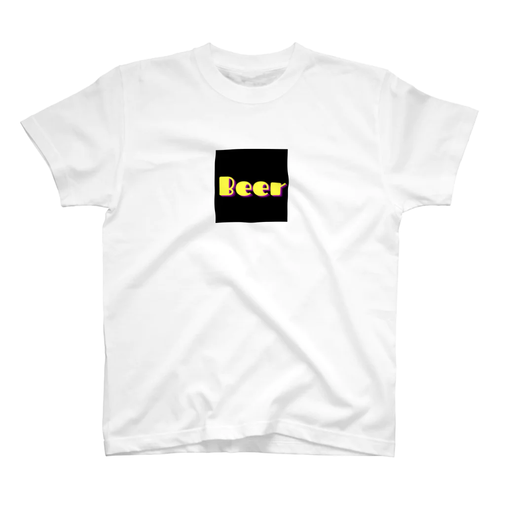 BEERのビール_POP(黒) Regular Fit T-Shirt