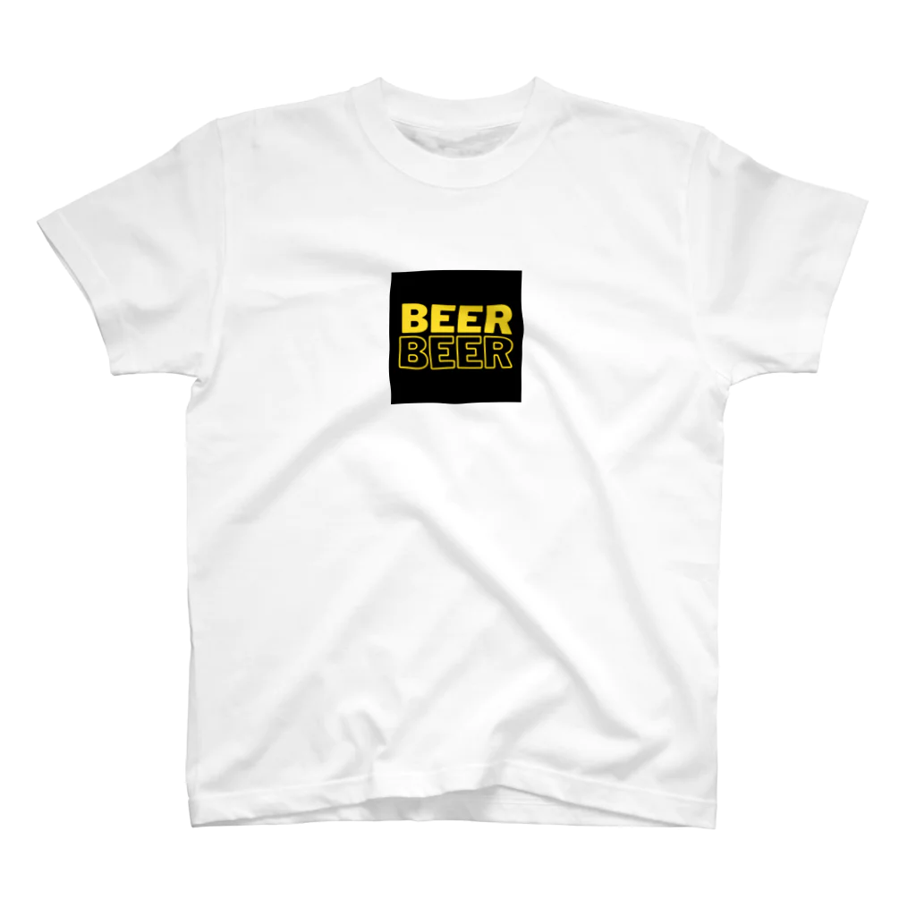 BEERのビール＆ビール(黒) スタンダードTシャツ