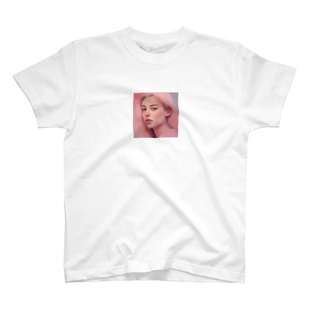 k-famのピンクのチーク美女 Regular Fit T-Shirt