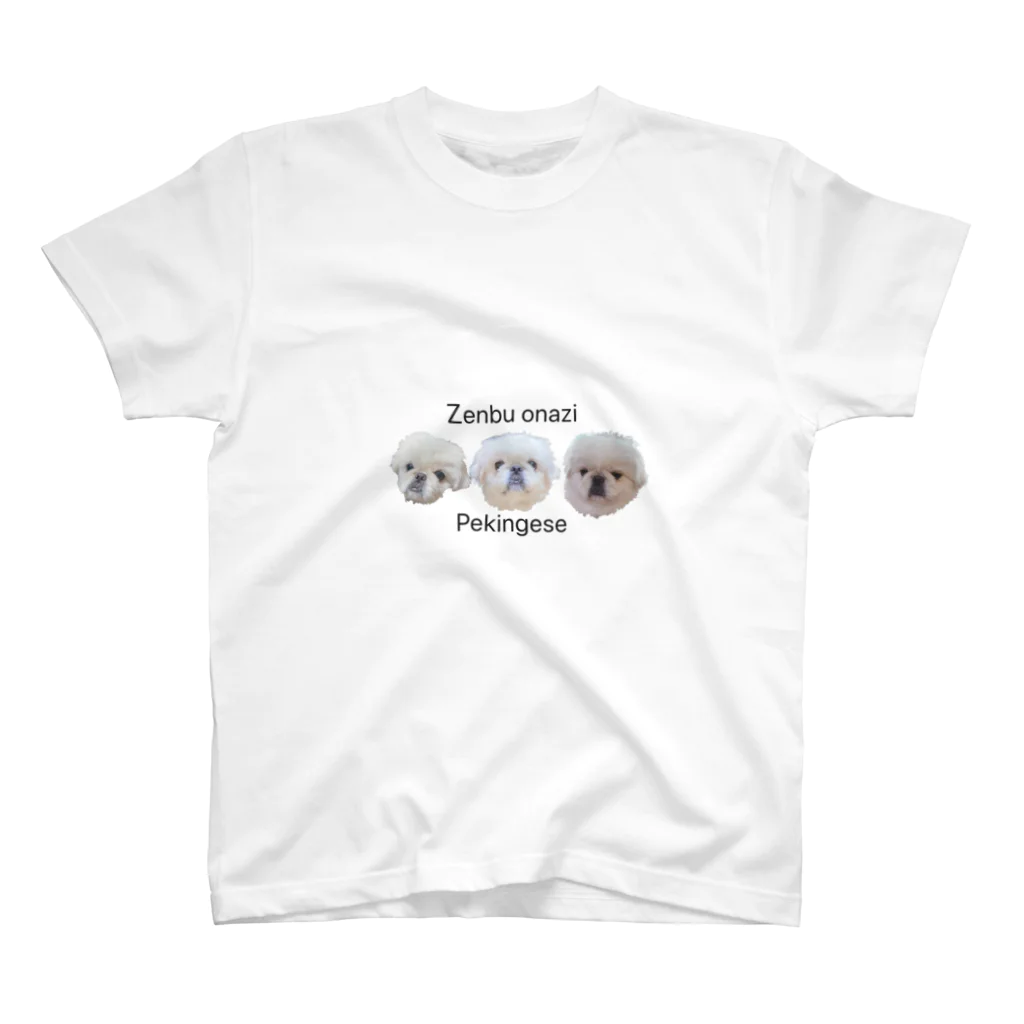 ペキニ＝ィヌのZenbu onazi Pekingese スタンダードTシャツ