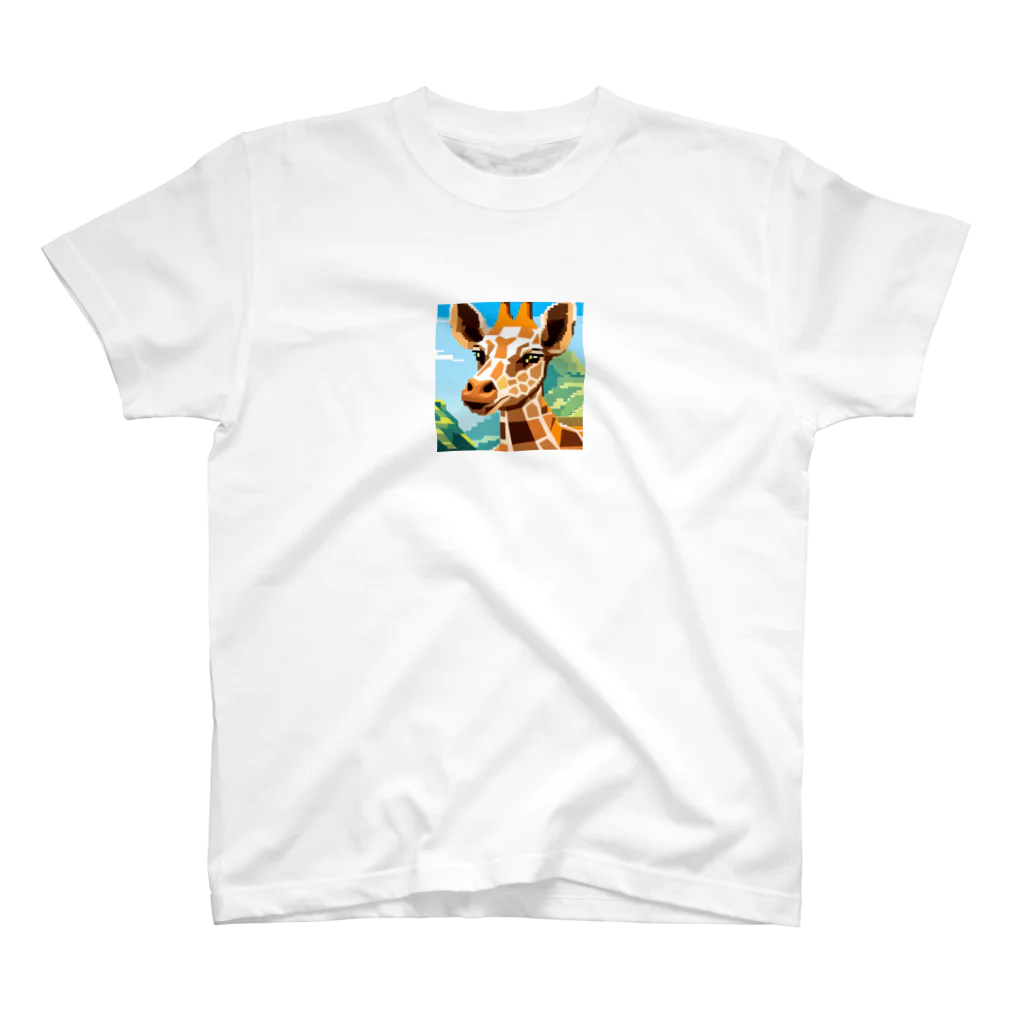 osa_nanaのドット絵　きりん Regular Fit T-Shirt