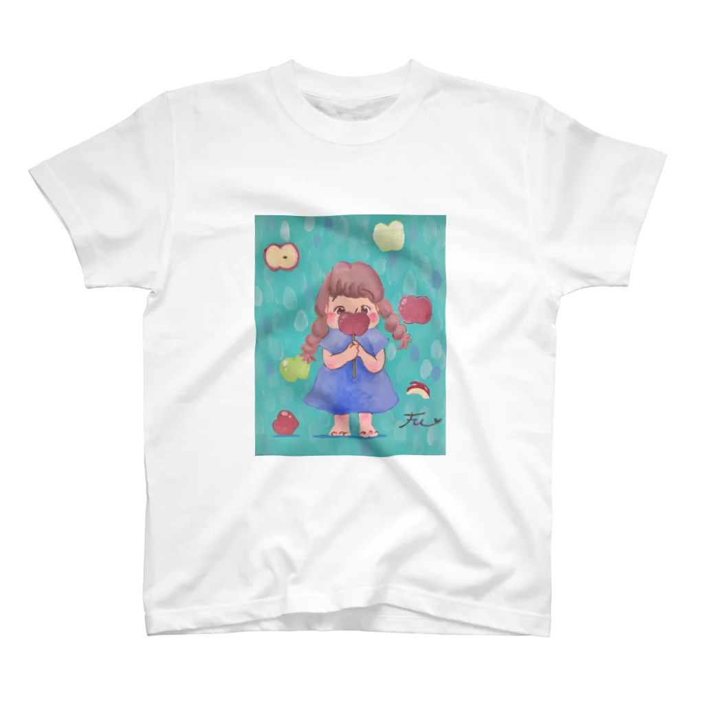 アクリル絵のfuのen-nichi リンゴアメ Regular Fit T-Shirt