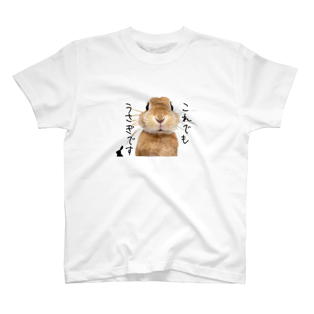 うさぎさんの33ショップ出張版のうさ耳隠れTシャツ【白】 スタンダードTシャツ