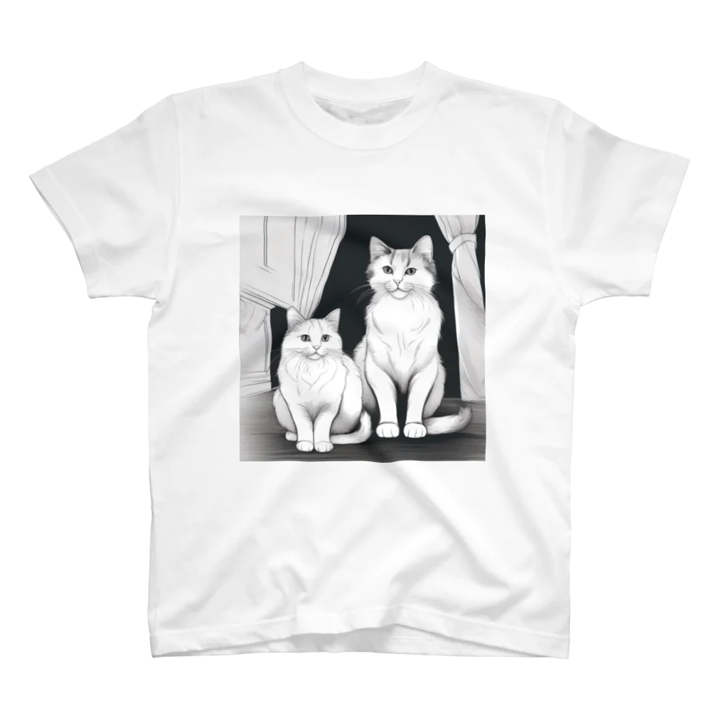 チェリモヤのねこちゃんおすわり Regular Fit T-Shirt