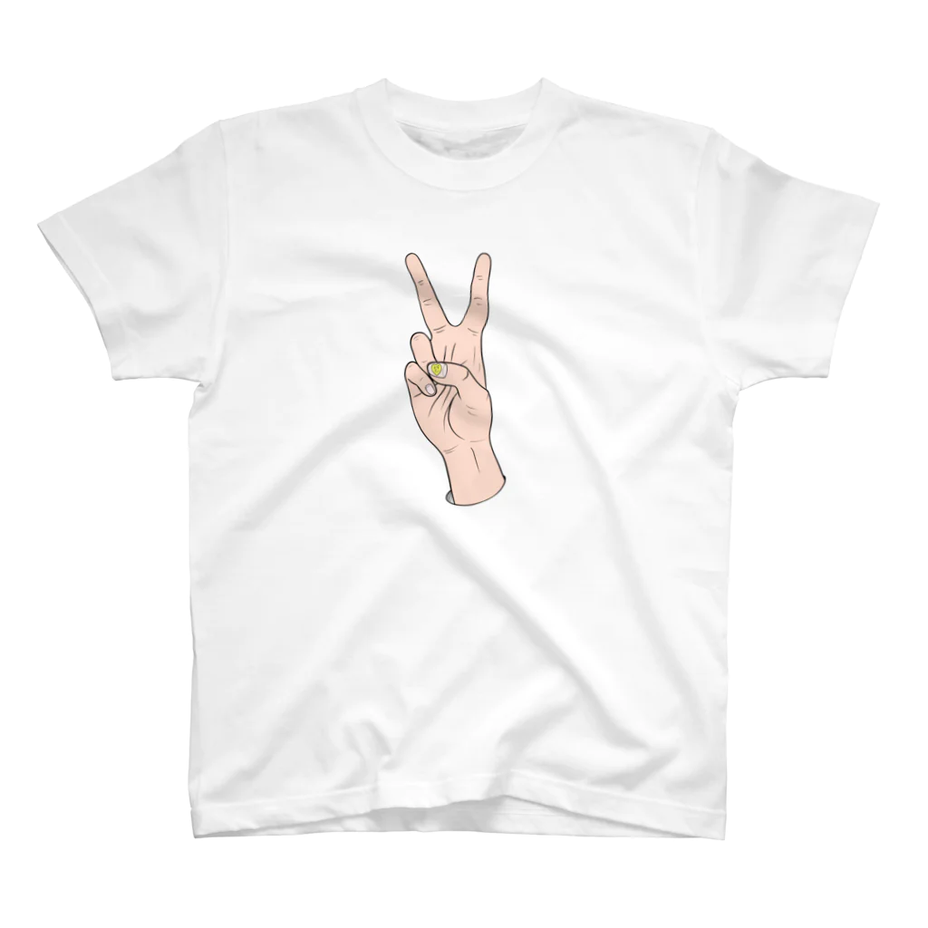 kumamimi-1のピース　T -shirt スタンダードTシャツ