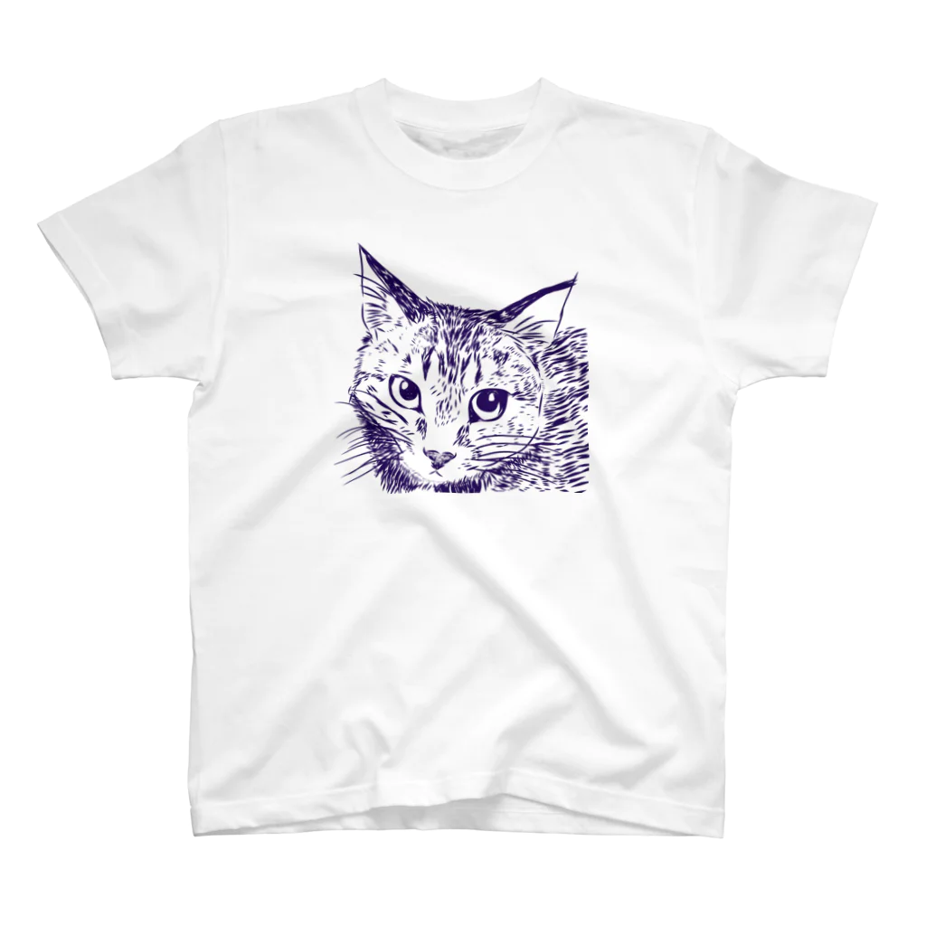 猫アレルギーの猫デザイナーのアオネコ スタンダードTシャツ