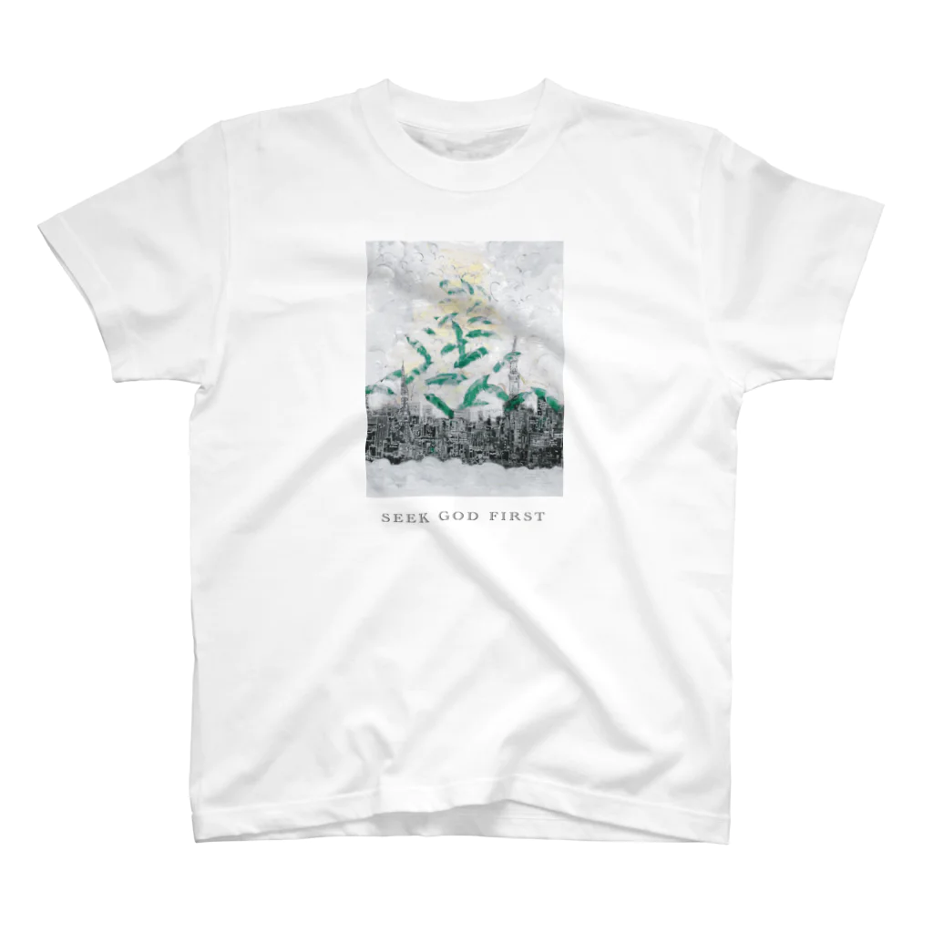 shop_newton_isaacのSeek God First_Christ Jesus the King スタンダードTシャツ