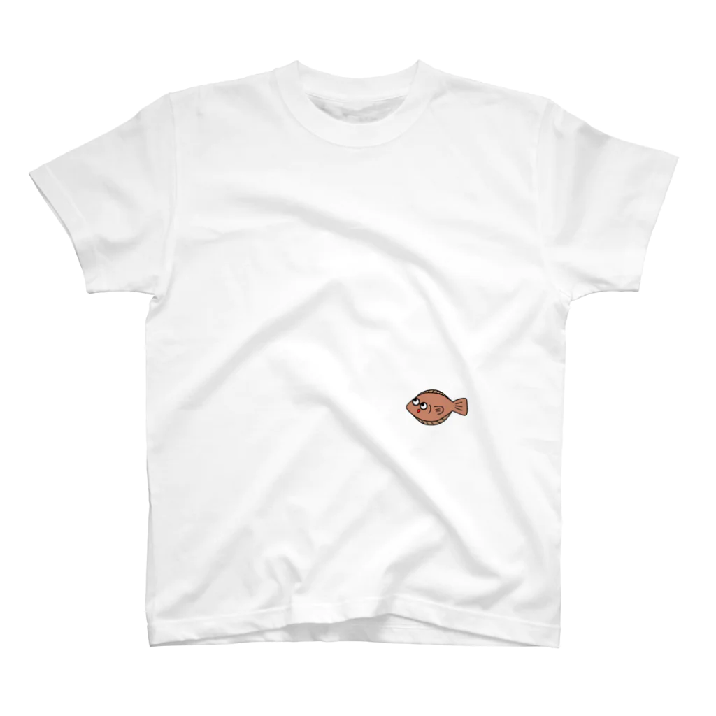 ハミハミチョッピー🦀👓の真面目なヒラメ。【カクレヒラヒラ】 スタンダードTシャツ