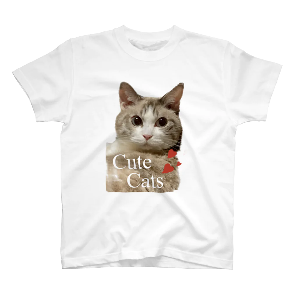 ジョリーマンダリンのCute cat.（文字入り） スタンダードTシャツ